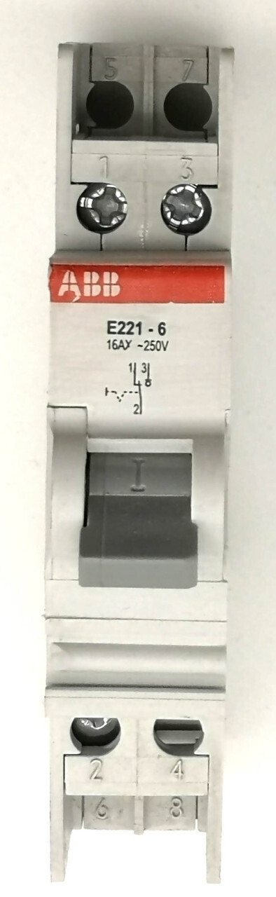 Модульный переключатель 1-пол. ABB E221-6, 16А 2CCE110500R0101