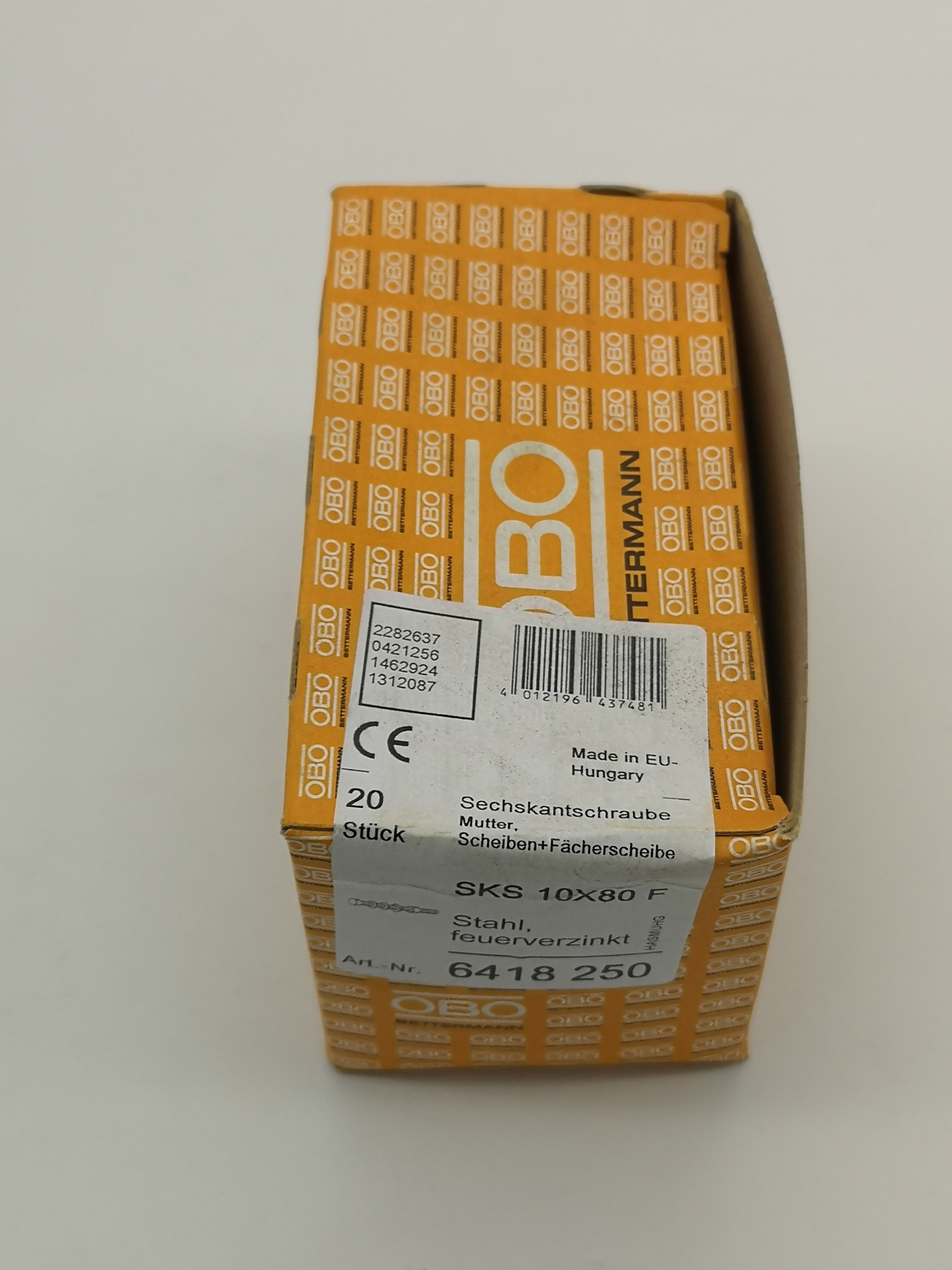 Набор болт +шайба+гайка M10x80  SKS 10x80 F BETTERMANN 6418250