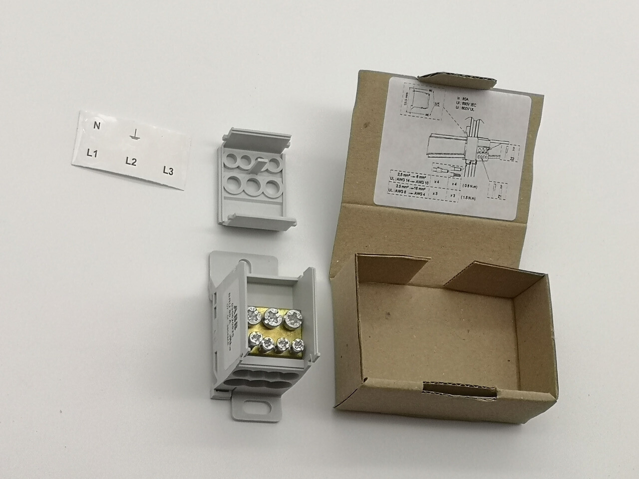 Распределительный блок ABB BRU80A, 1-полюсный 1SNA356208R2500 80А