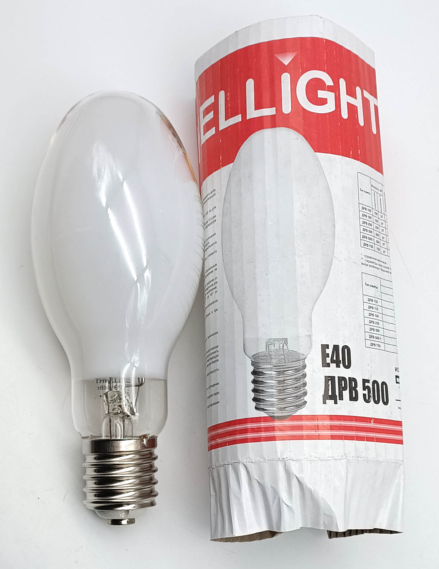 Лампа ртутно-вольфрамовая BELLIGHT ДРВ 500Вт, 220-240в, Е 40