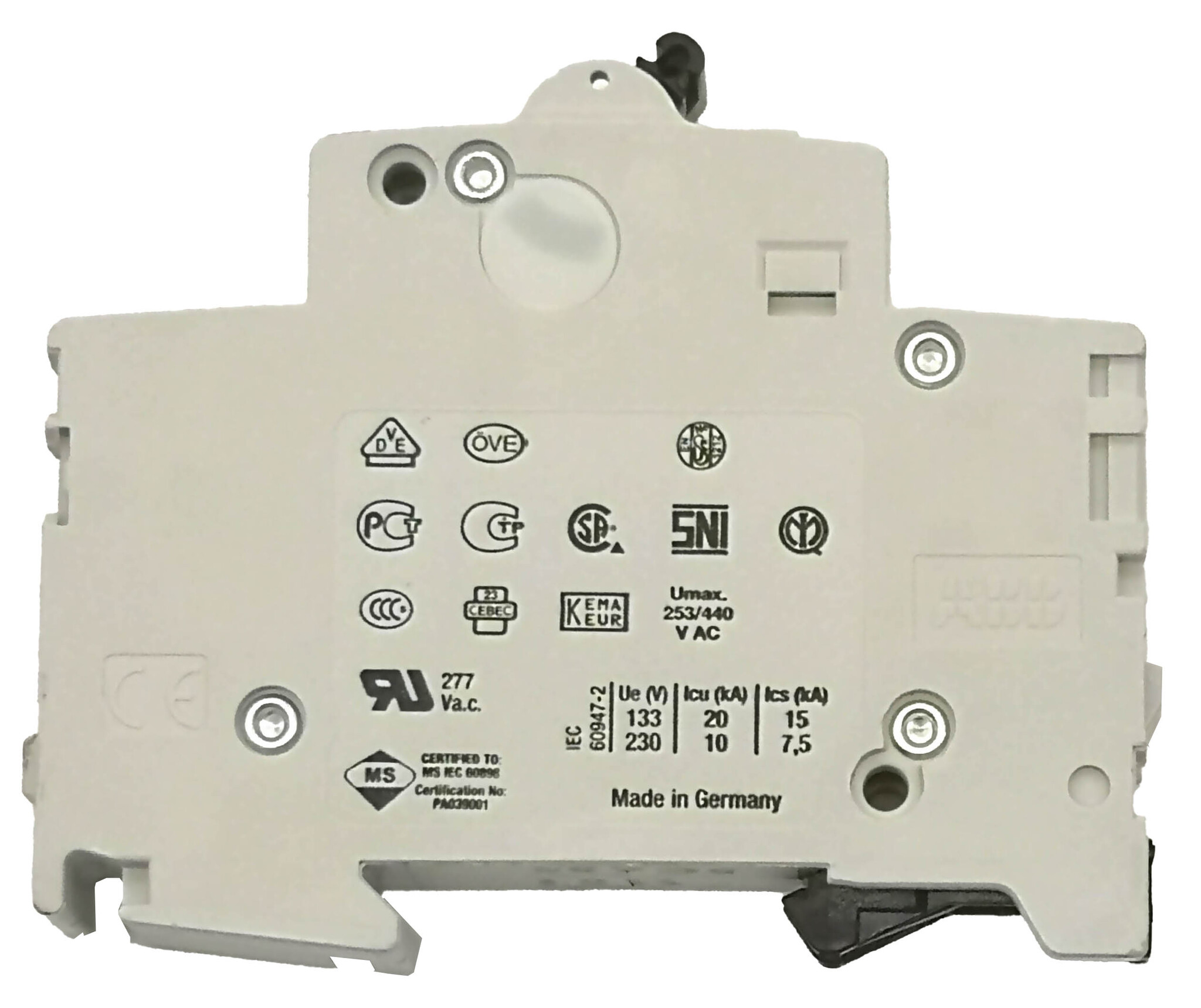 Автоматический выключатель ABB S201 C63, 63А 6кА 1п C 2CDS251001R0634