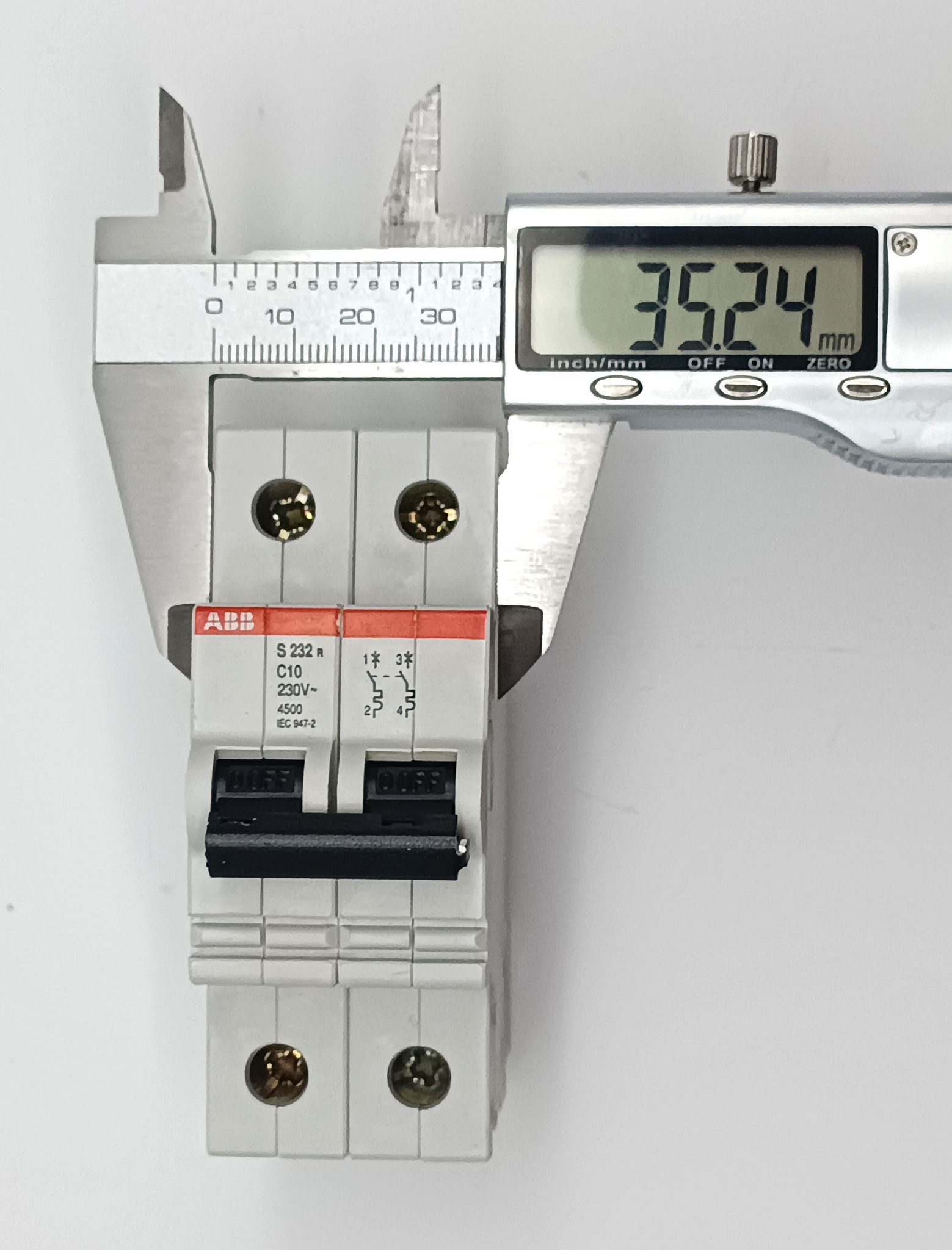 Автоматический выключатель ABB S232R C10, 10А 4,5кА 2п C