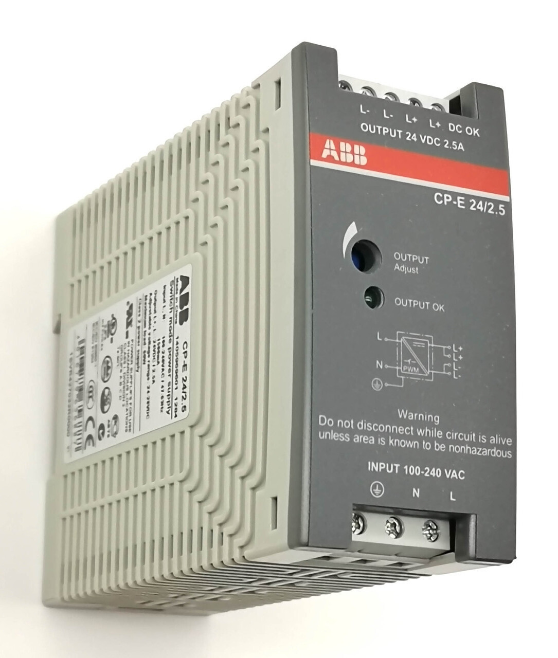 Источник питания ABB CP-E 24/2.5 вход 90-265В AC/120-370В DC, выход 24В DC/2.5A 1SVR427032R0000