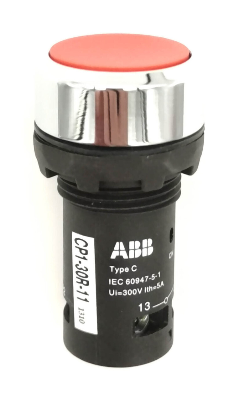 Кнопка красная без фиксации ABB CP1-30R-11, 1НО+1НЗ   1SFA619100R3071