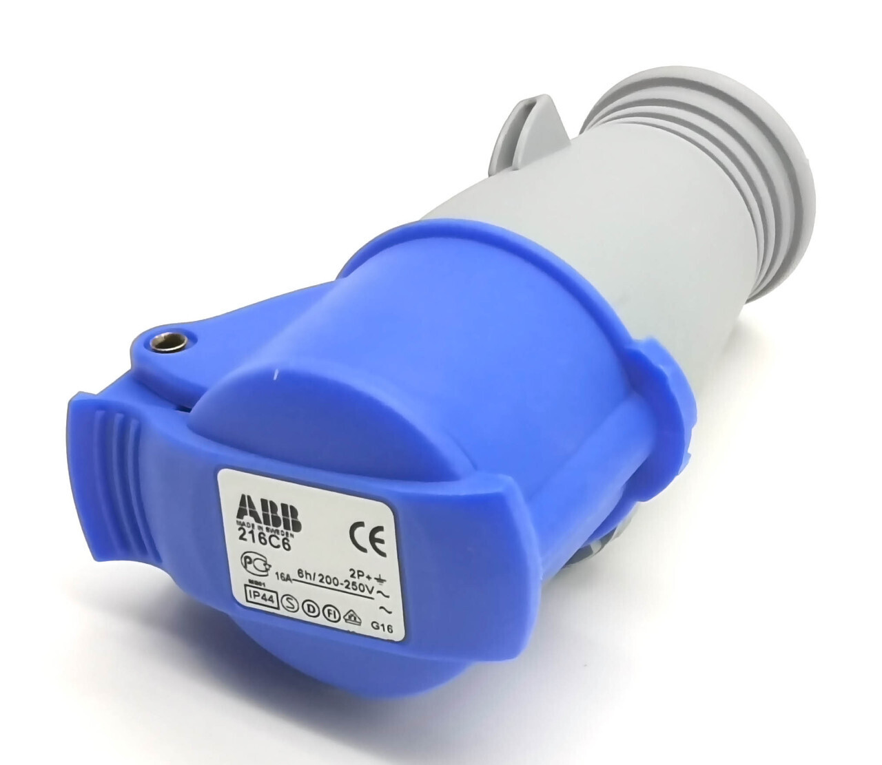 Розетка для монтажа на кабель 16A, 2P+E, IP44, 220В ABB CEW 216 C6  2CMA193521R1000