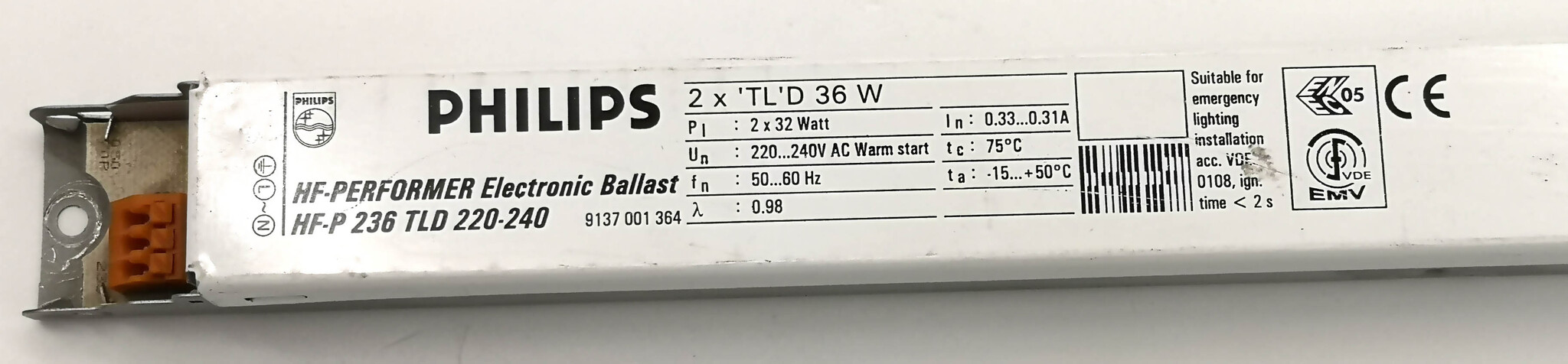 Электронный балласт Philips HF-P 236 TLD 220-240 (ЭПРА) (--)