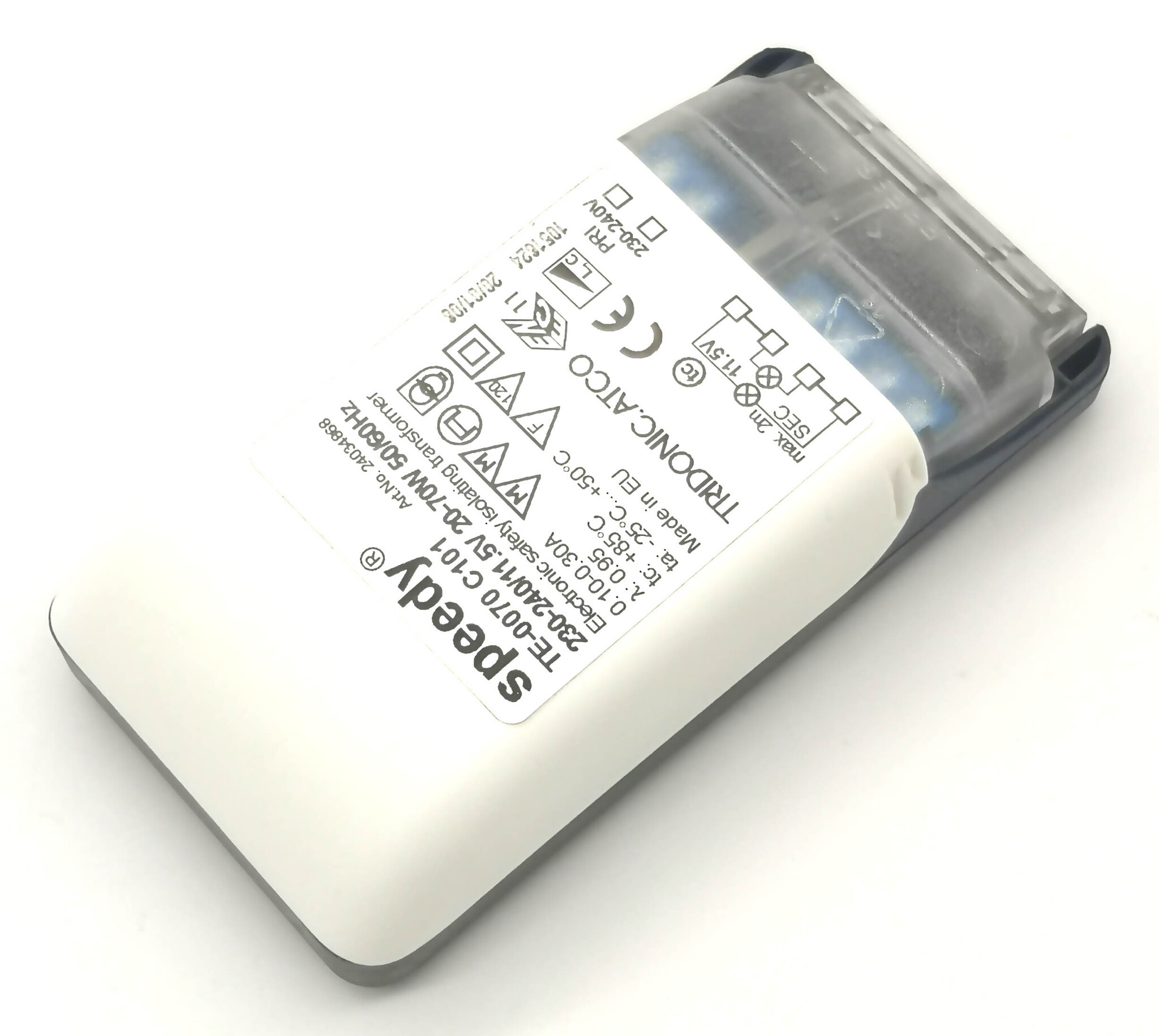 Трансформатор Tridonic.Atco TE 0070 С101 speedy эл. 20-70W, 230-240/11,5V. (24034868)