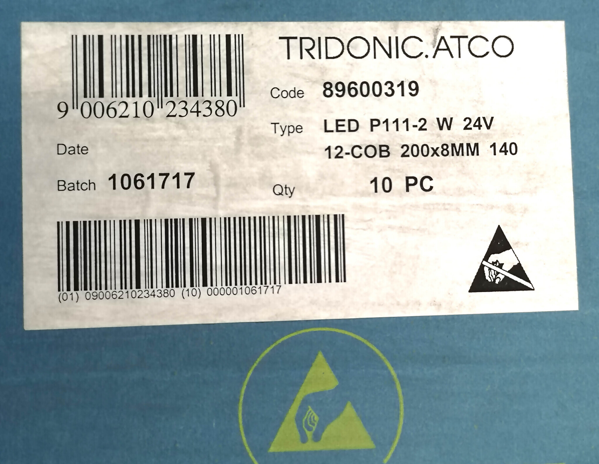 1шт Светодиодная лента TRIDONIC ATCO 89600319 LED P111-2W 24V 12-COB 200x8mm 140