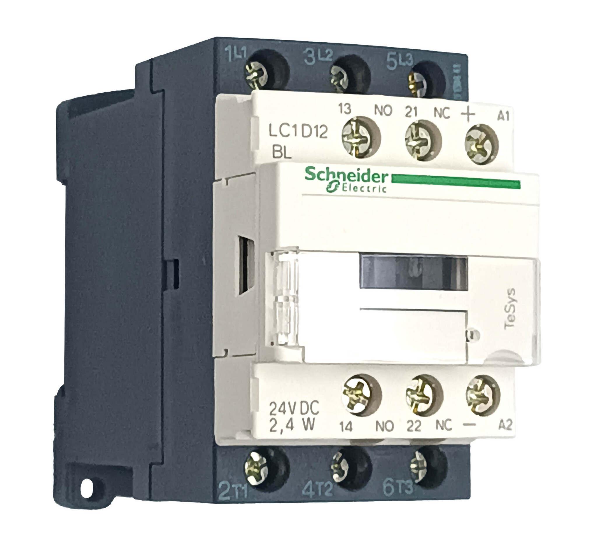 Контактор Schneider Electric 3P LC1D12BL 5,5 kW/400v, 25a, 24v DC, 2.4w, TeSys- 036146 c LAD4TBDL