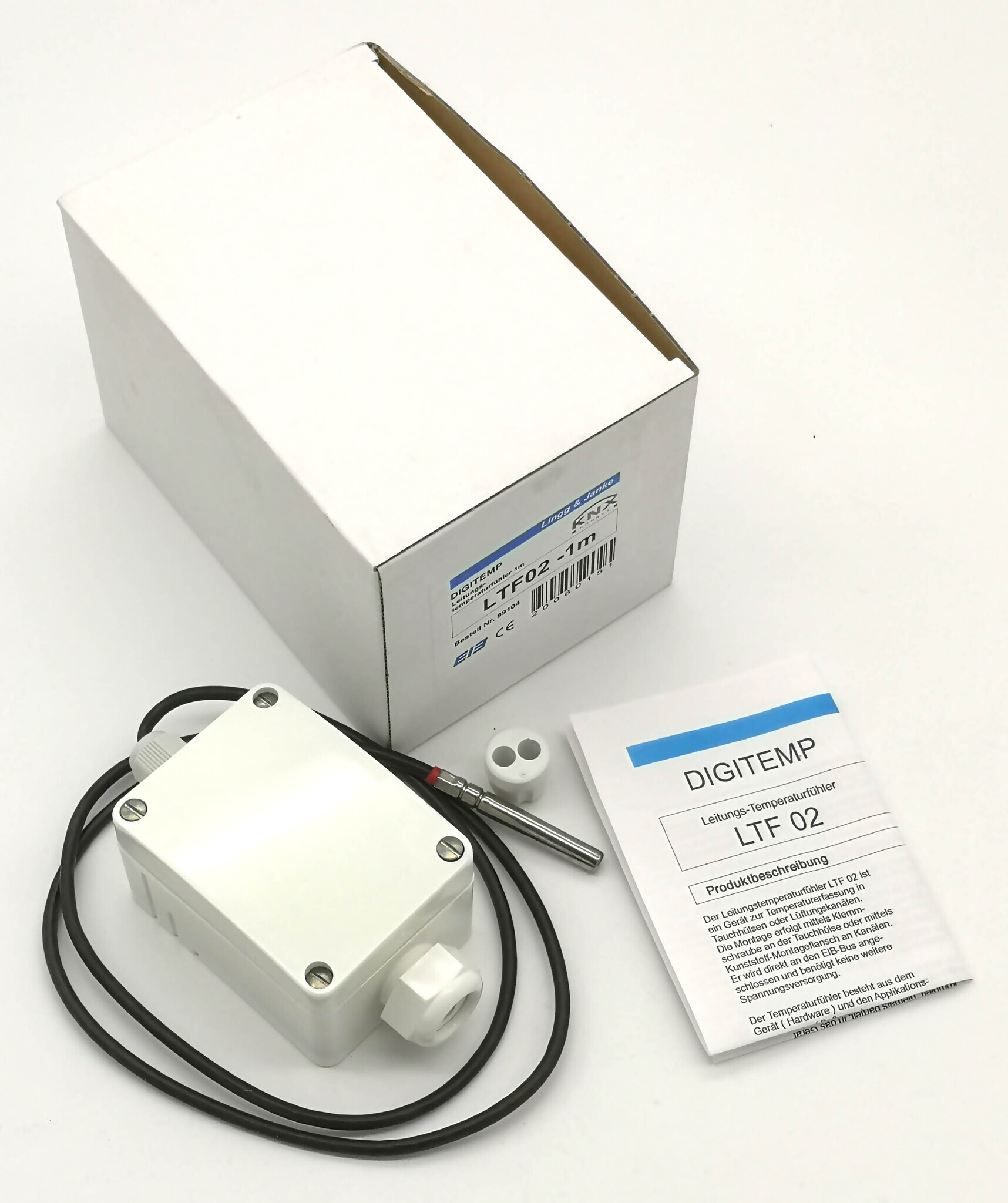 Датчик температуры KNX, LINGG-JANKE LTF02-1m -55+125оС 89104