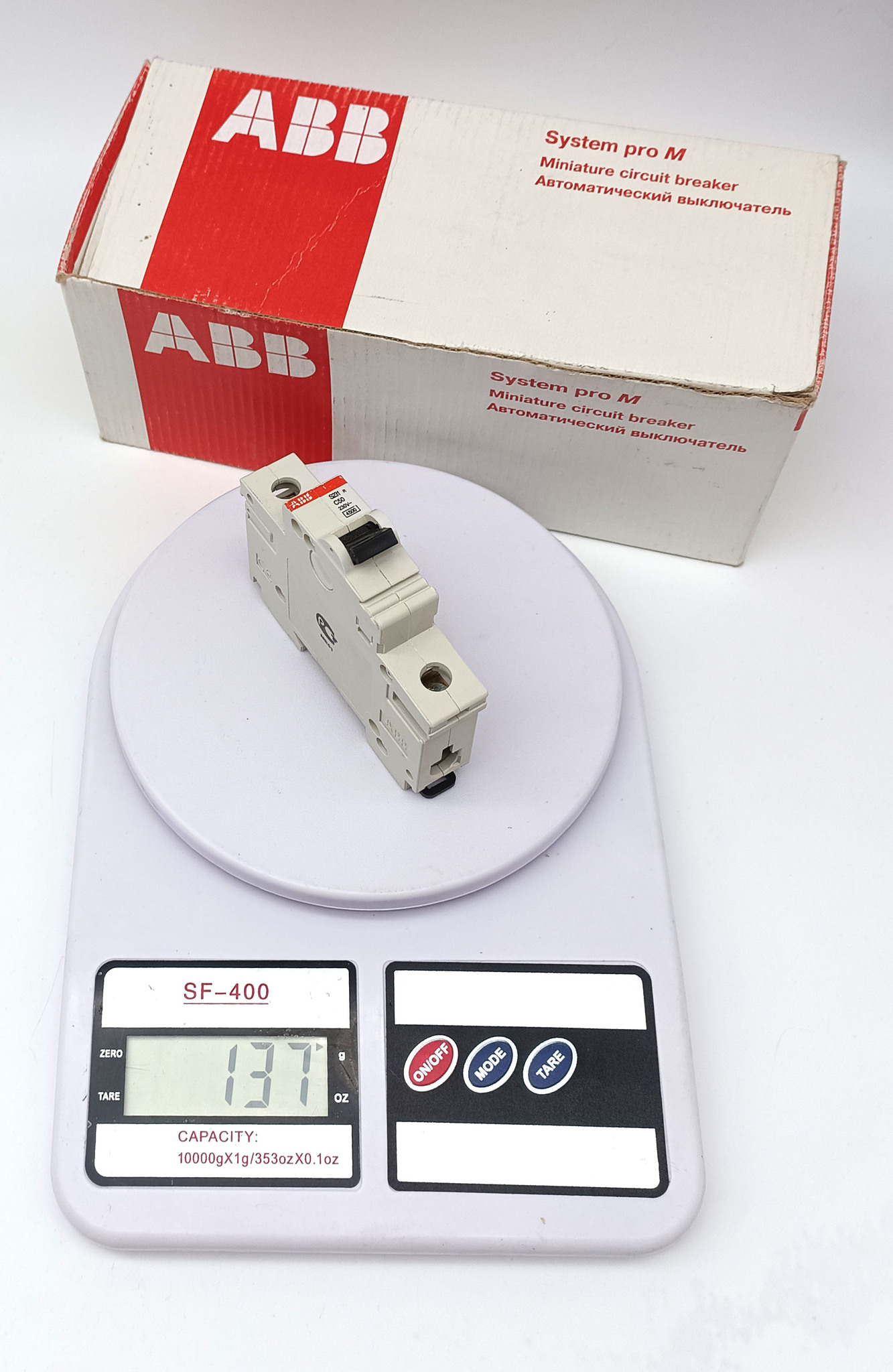 Автоматический выключатель ABB S231R C50, 50А 4,5кА 1п C