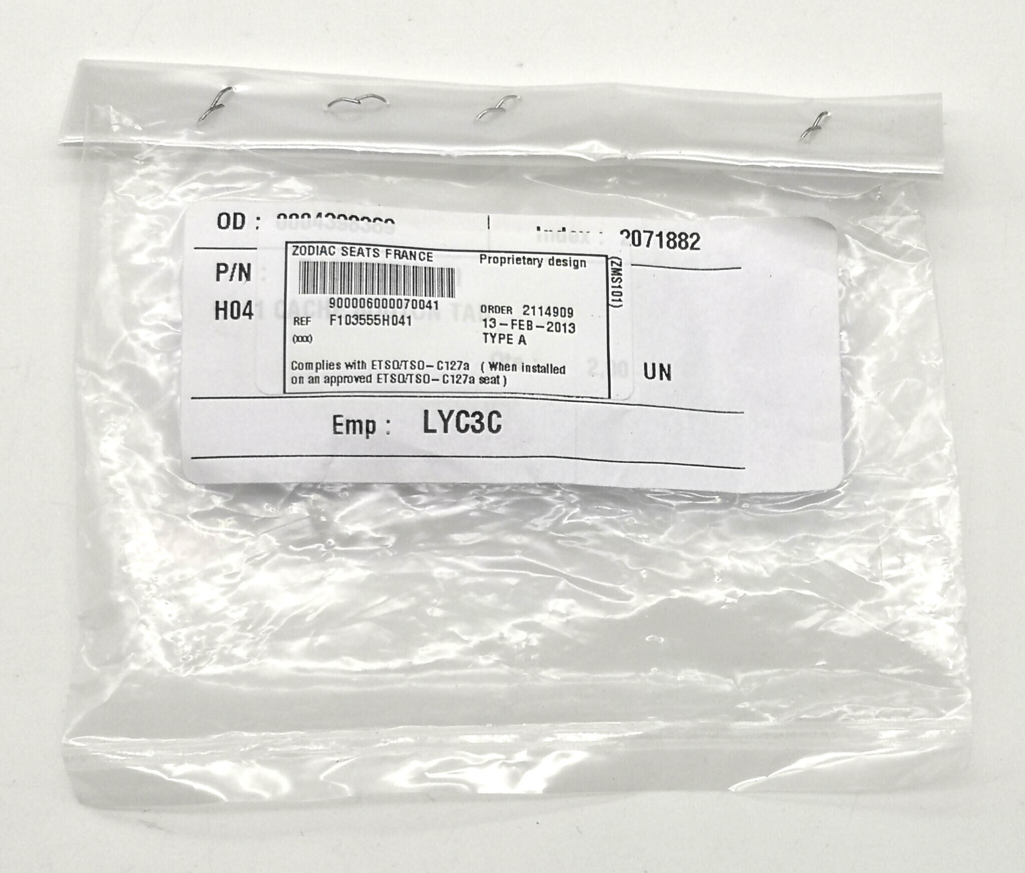 H041 cache bouton tab 900006000070041