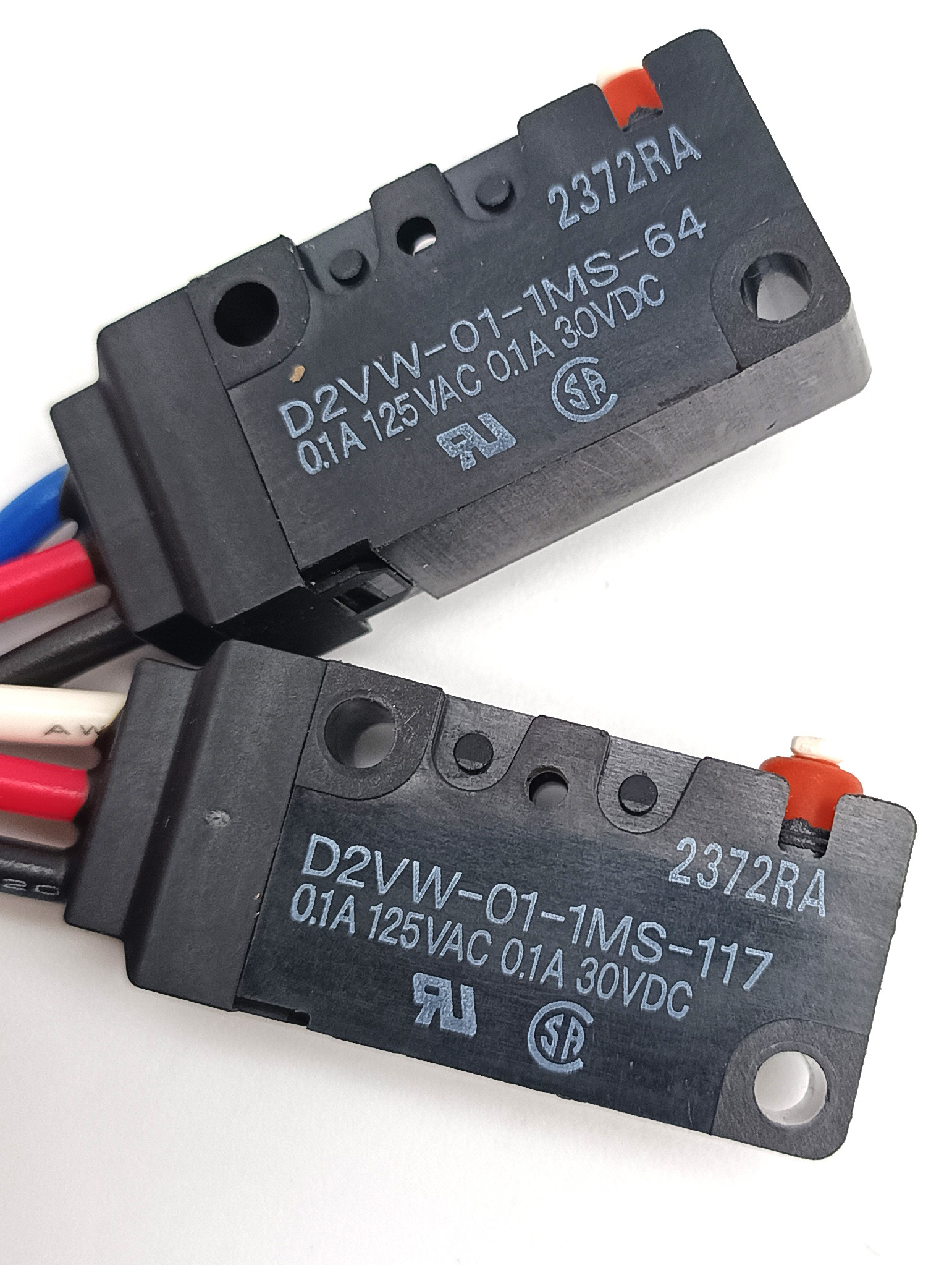 Переключатель Omron D2VW-01-1MS-117  (Yale 580014196), 0.1A, 125VAC, 0.1A 30VDC