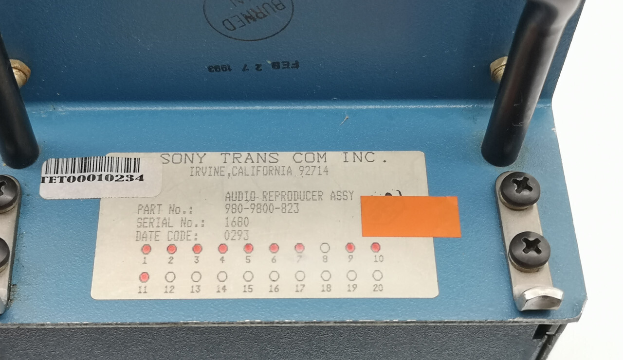 Audio reproducer 980-9800-823