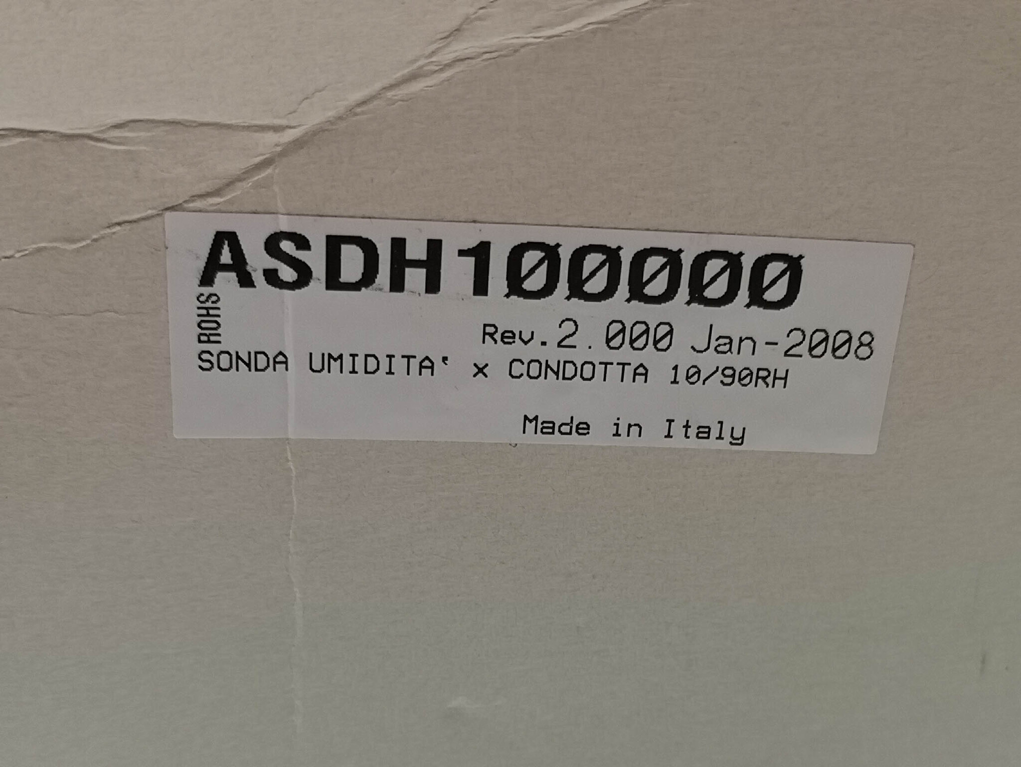 Датчик температуры и влажности Carel ASDH 100000