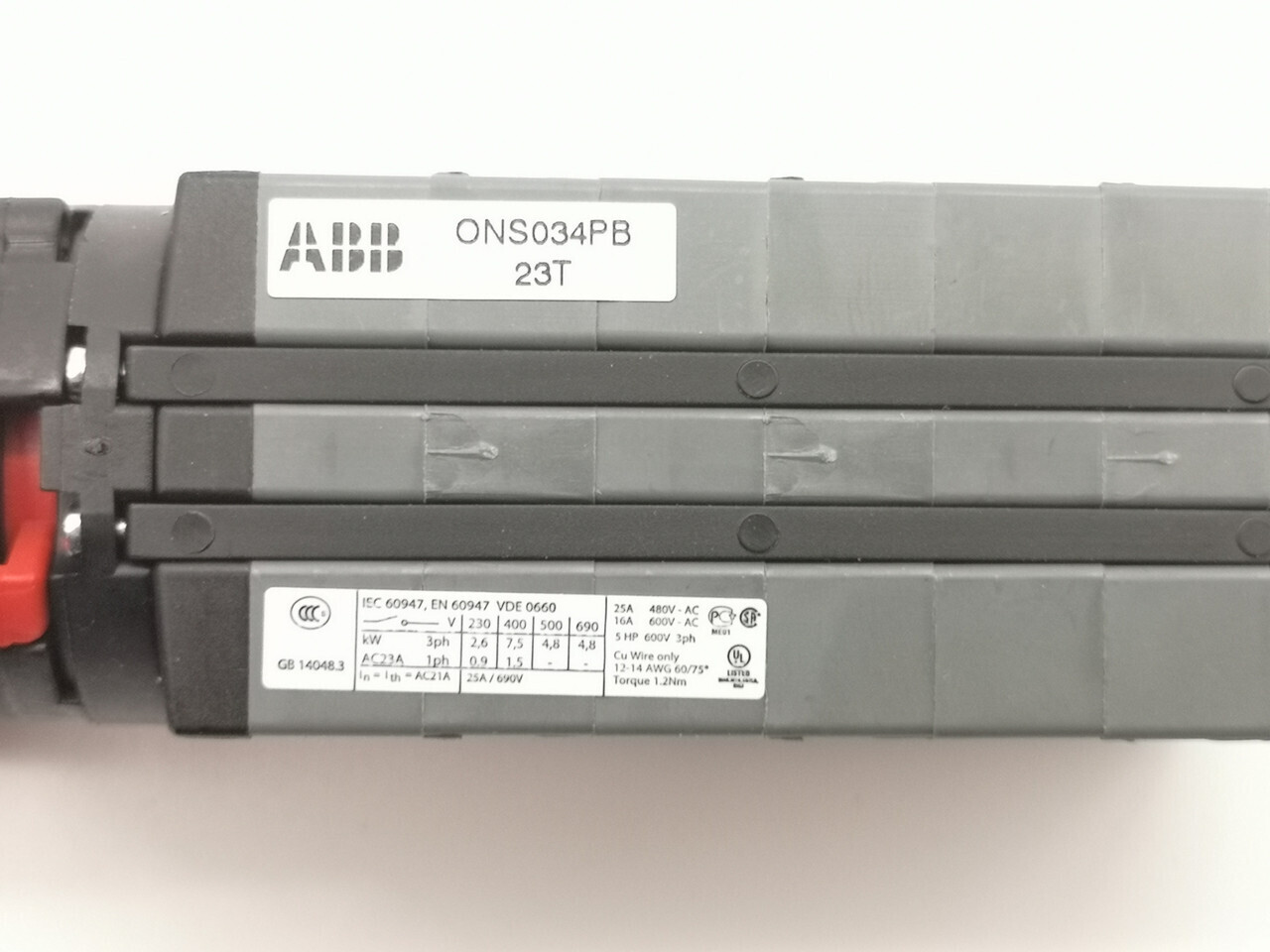 Переключатель ABB ONSO34PB, 3П. 0-1-2-3 4Н. 25 А, дверн. 1SCA022533R0370