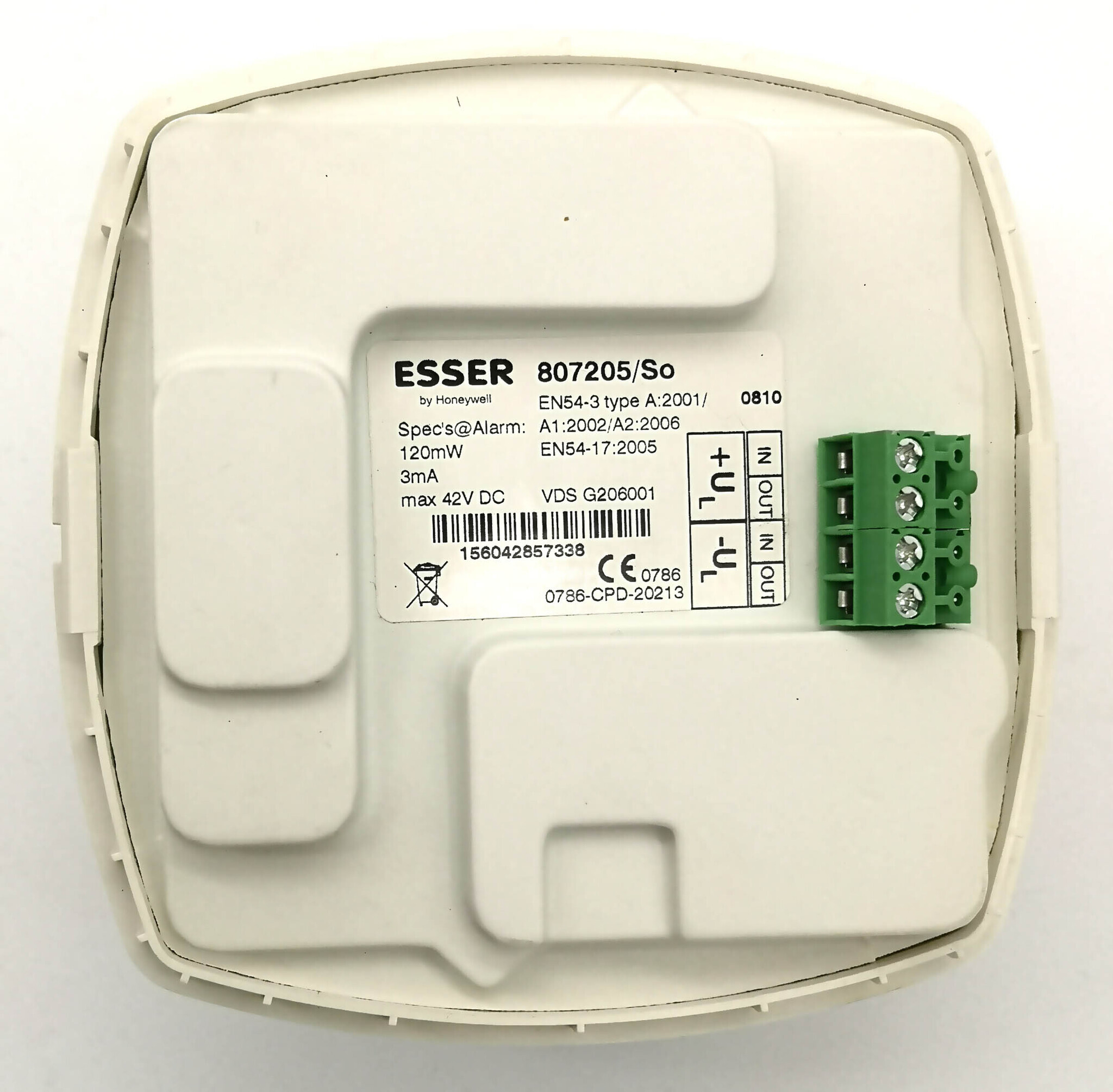 Акустический оповещатель/Сирена IQ8Alarm ESSER 807205, белая Honeywell