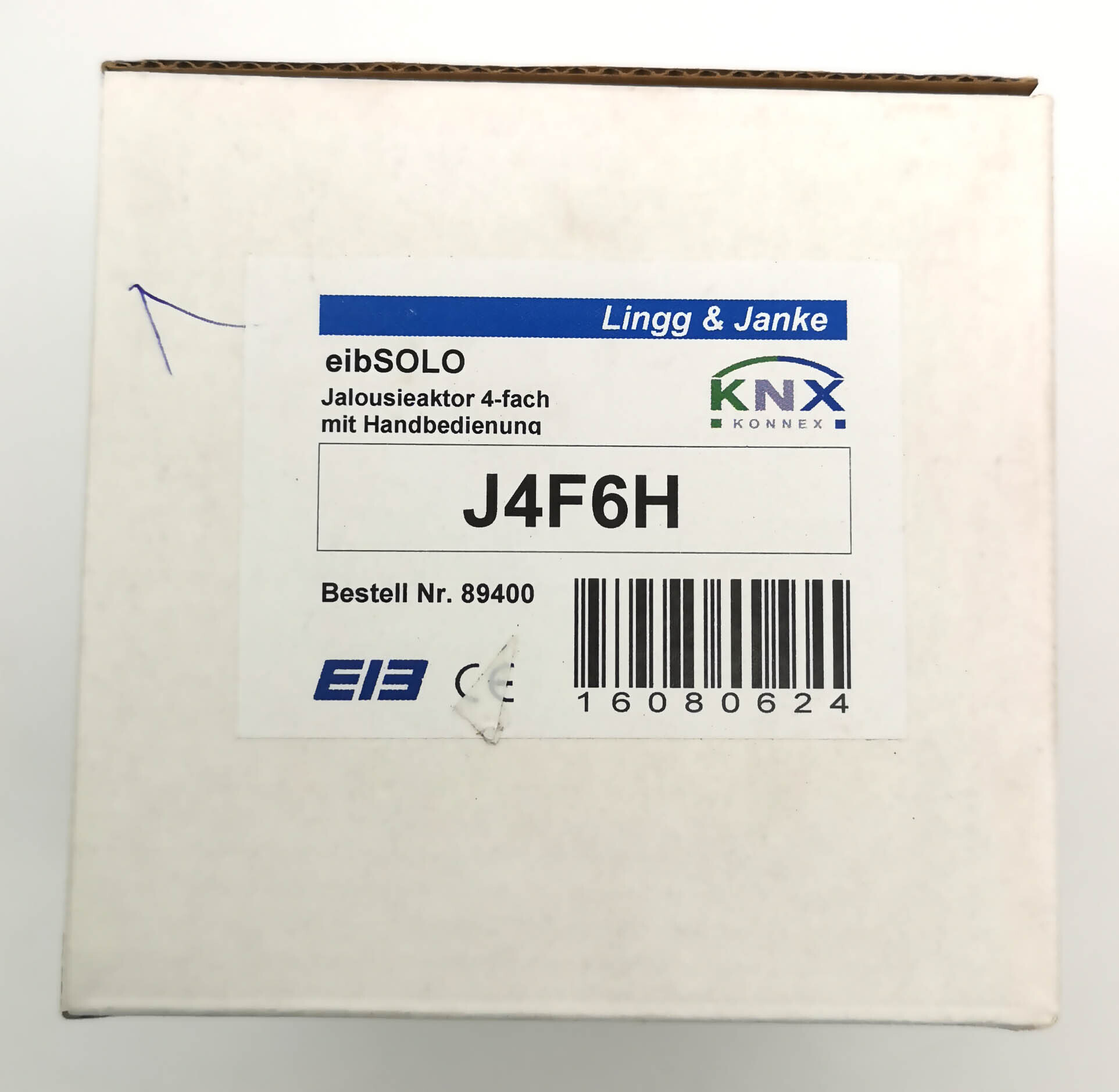 Модуль управления жалюзи KNX, LINGG-JANKE J4F6H 89400 4x канальный Standart, 6А / 250В~