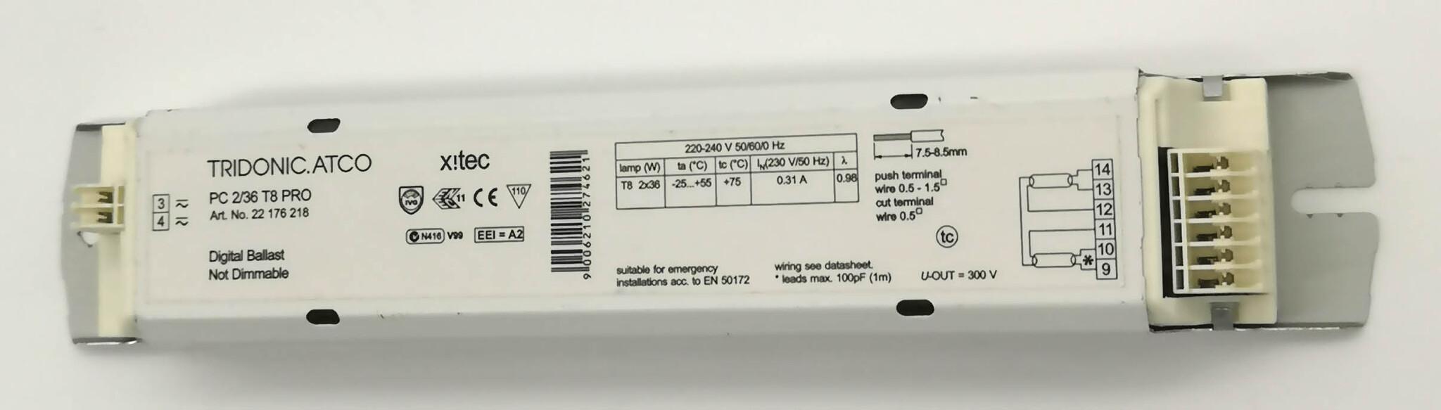 Tridonic.Atco ПРА PC 2/36 T8 PRO для электронных ламп 22176218