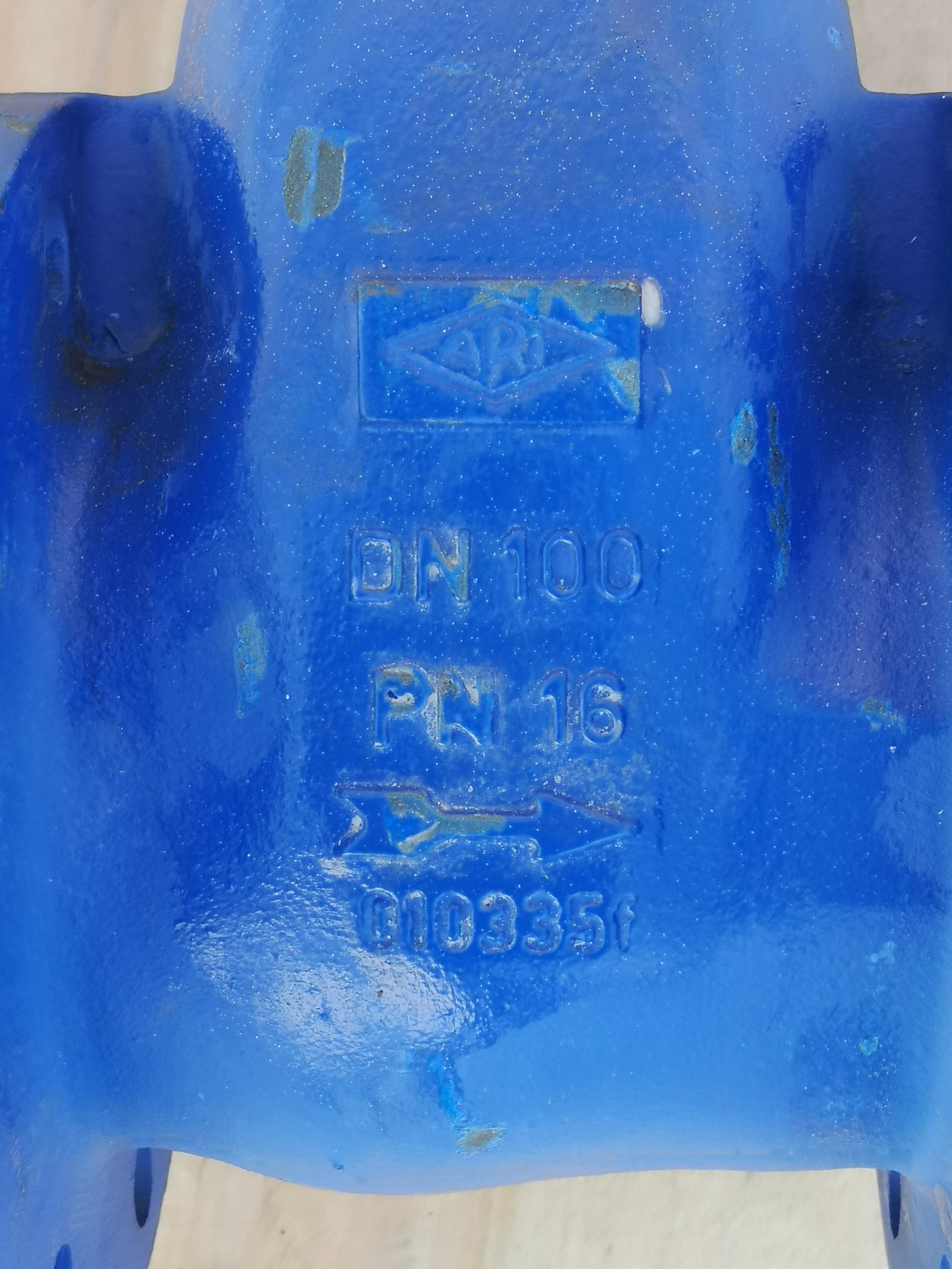 Клапан чугунный фланцевый Ari-Euro-Wedi DN100 Ду100 PN16 Fig 12.070 Ari-Armaturen GG-25