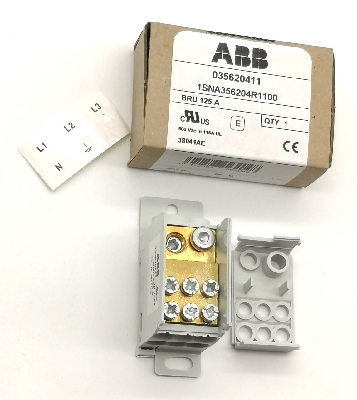 Распределительный блок ABB BRU125A, 125А 1-полюсный 1SNA356204R1100