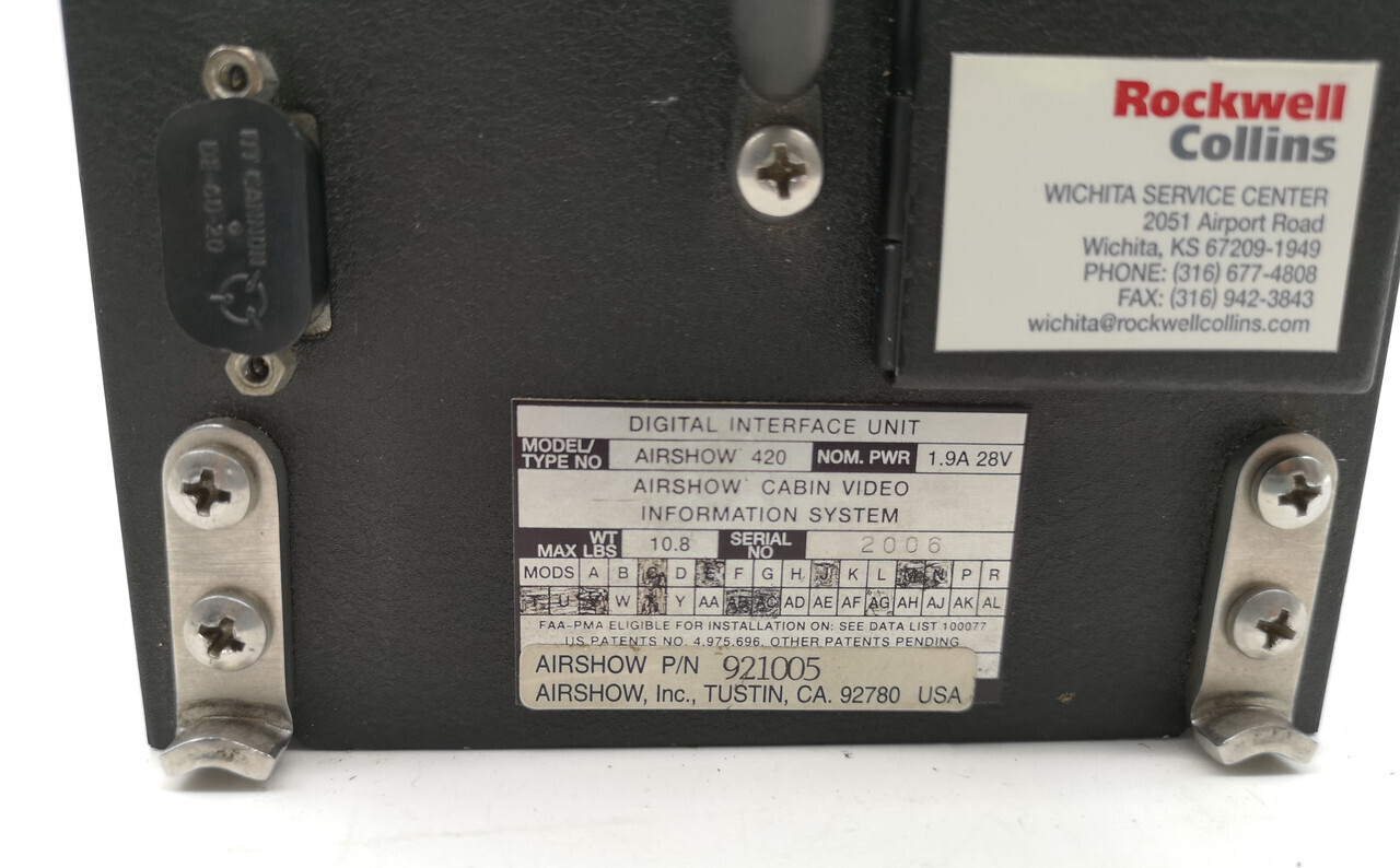 Cabin video information system 921005