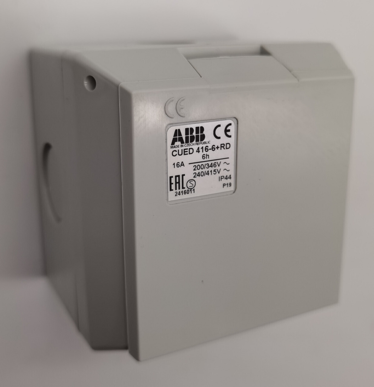 Розетка для монтажа на поверхность ABB CUED416-6+RD, 3P+N+E, 16А, 6h, IP44, 380В 2CMA178696R1000