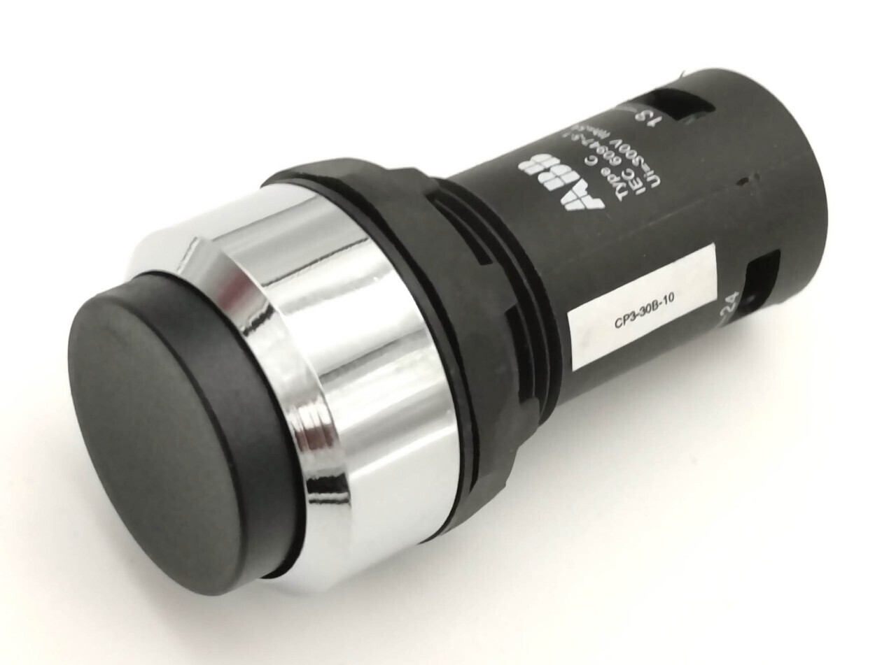 Кнопка черная ABB CP3-30B-10, 1НО 1SFA619102R3016