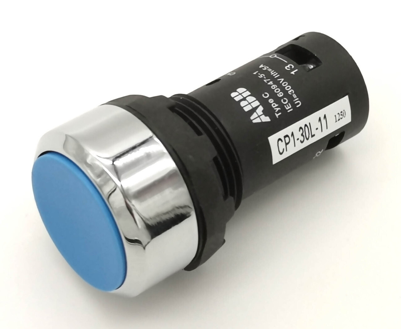 Кнопка синяя без фиксации ABB CP1-30L-11, 1НО+1НЗ 1SFA619100R3074