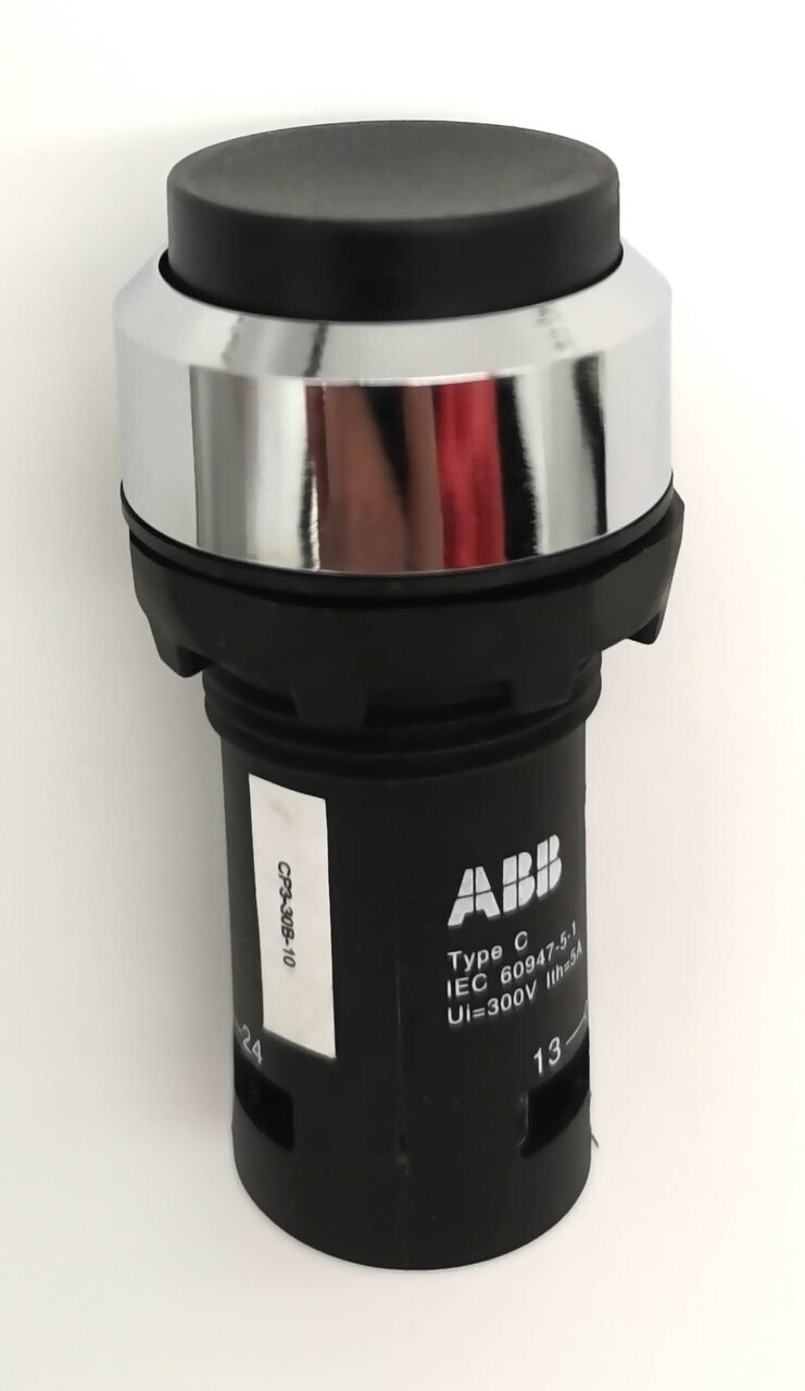 Кнопка черная ABB CP3-30B-10, 1НО 1SFA619102R3016