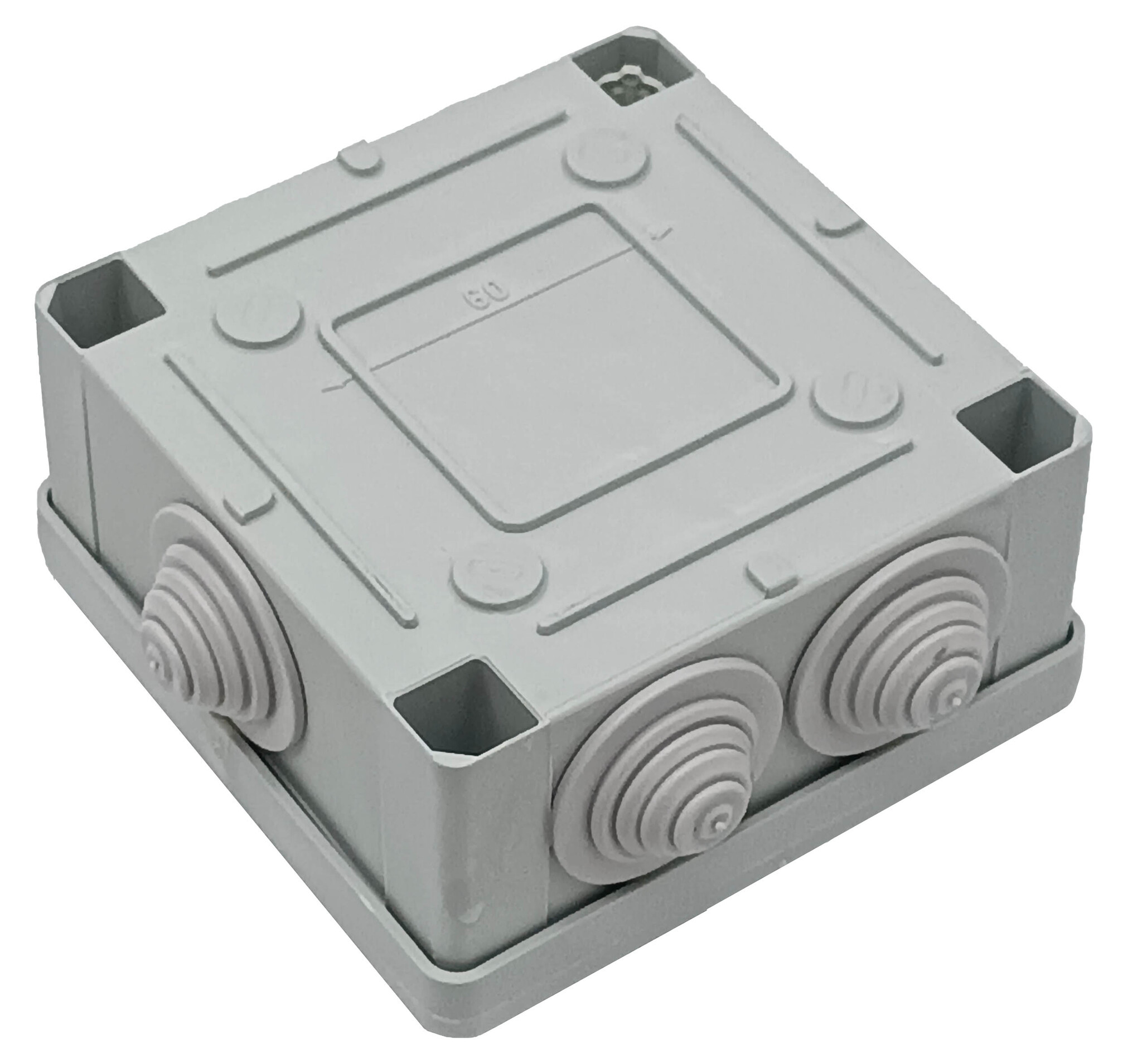 Коробка ответвительная DKC 53800R с 8+2 кабельными вводами д.25/20 мм,IP55,100х100х50 мм