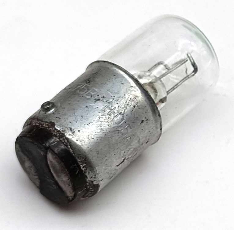 Лампа накаливания рудничная Тэлз Р 3,75-1+0,5 3,75v, 1+0,5a, B15d/18