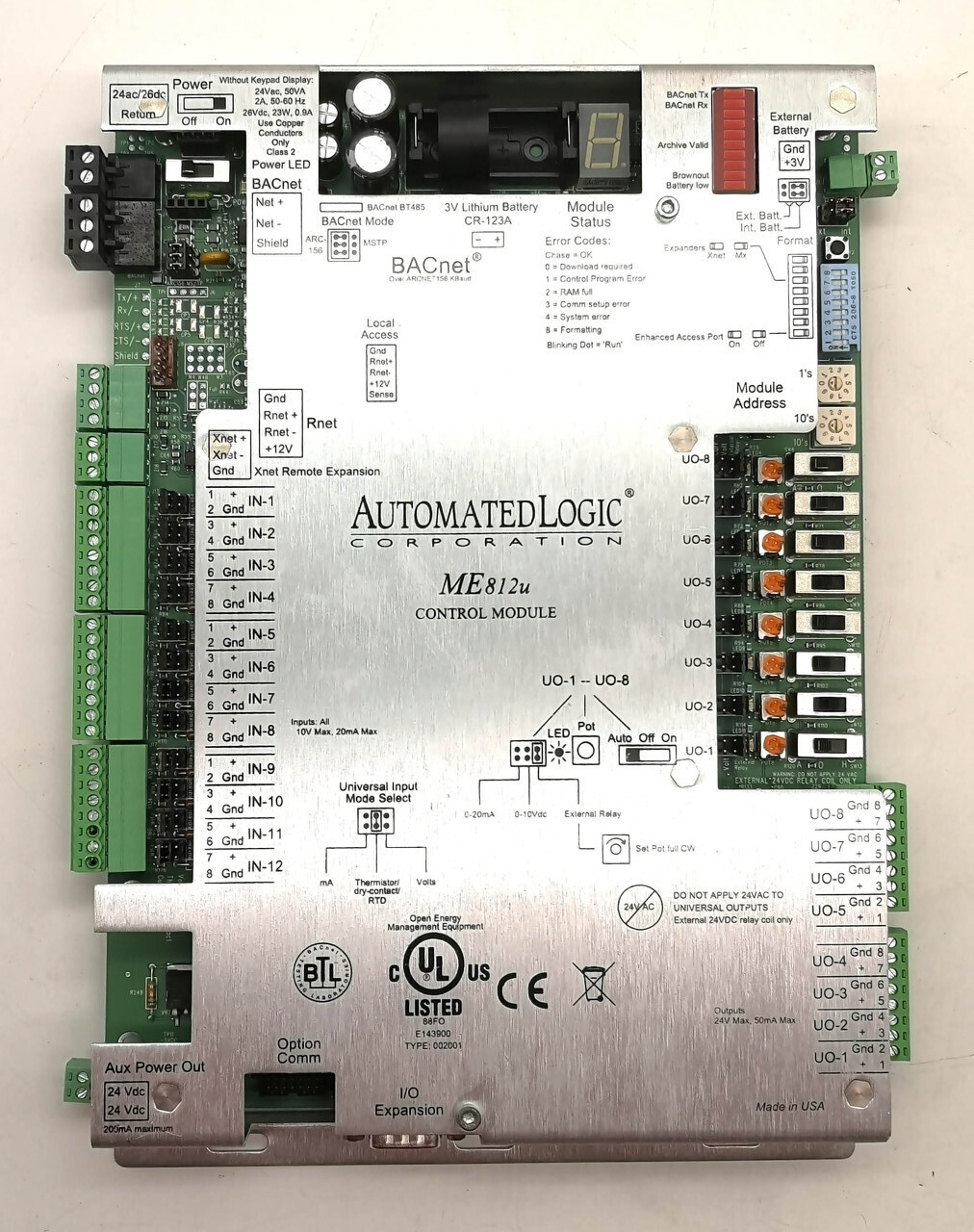 Модуль ввода-вывода AutomatedLogic ME812u