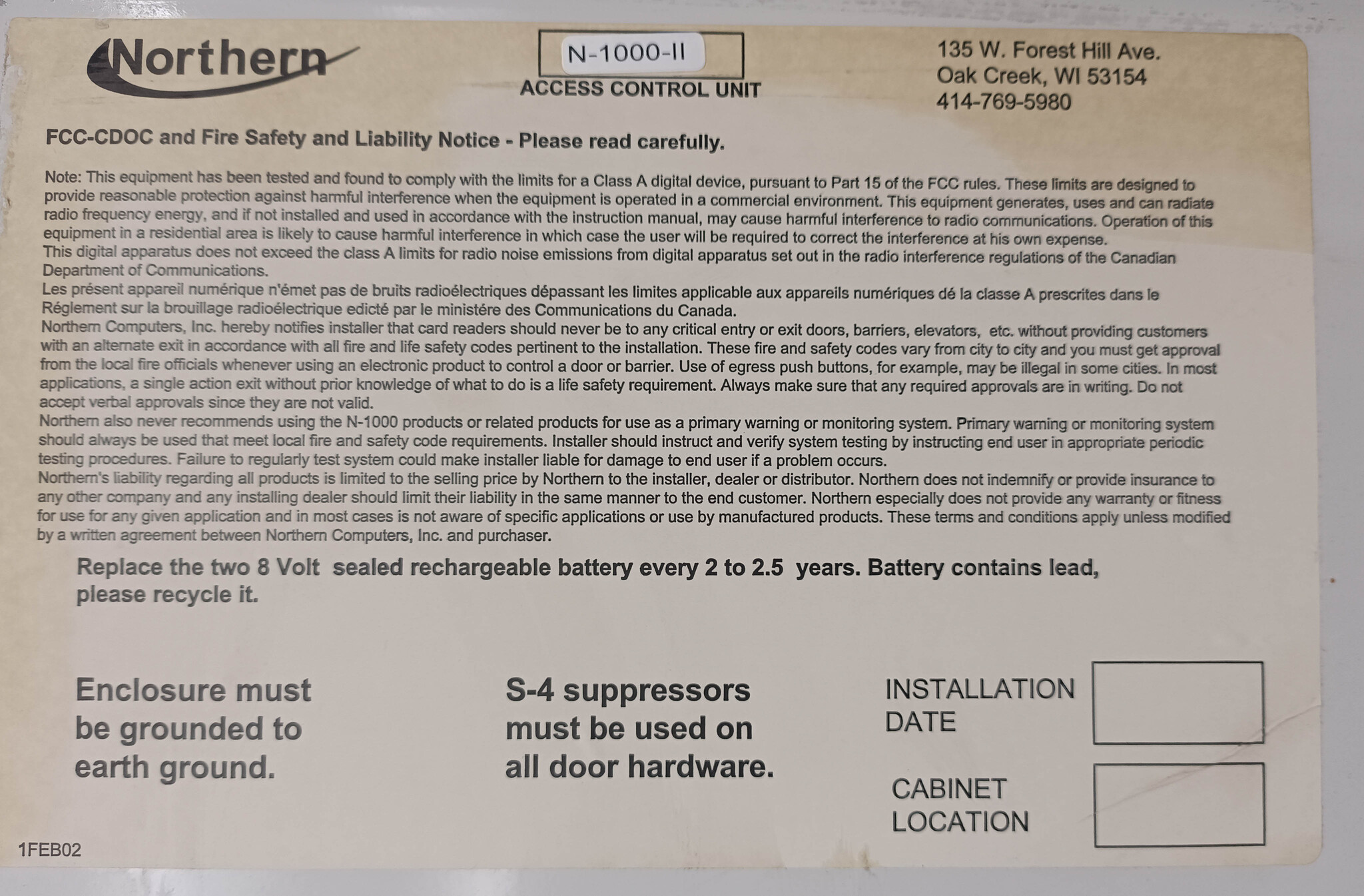 Контроллер Northern Computers N-1000-II Honeywell