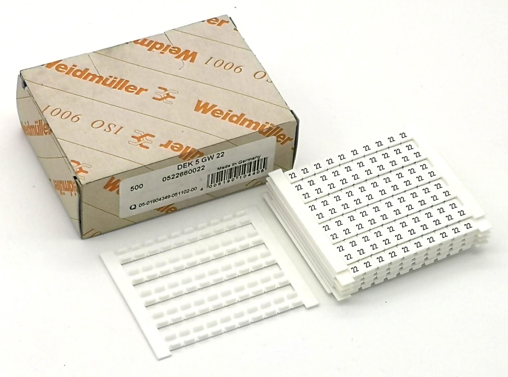 Маркер для клемм 5х5мм dekafix 5 GW 22 (50 шт.) Weidmuller 0522660022