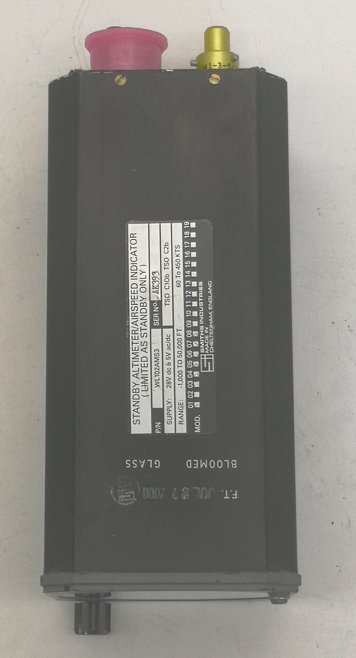 Standby altimeter/airspeed indicator(индикатор)  WL102AMS3