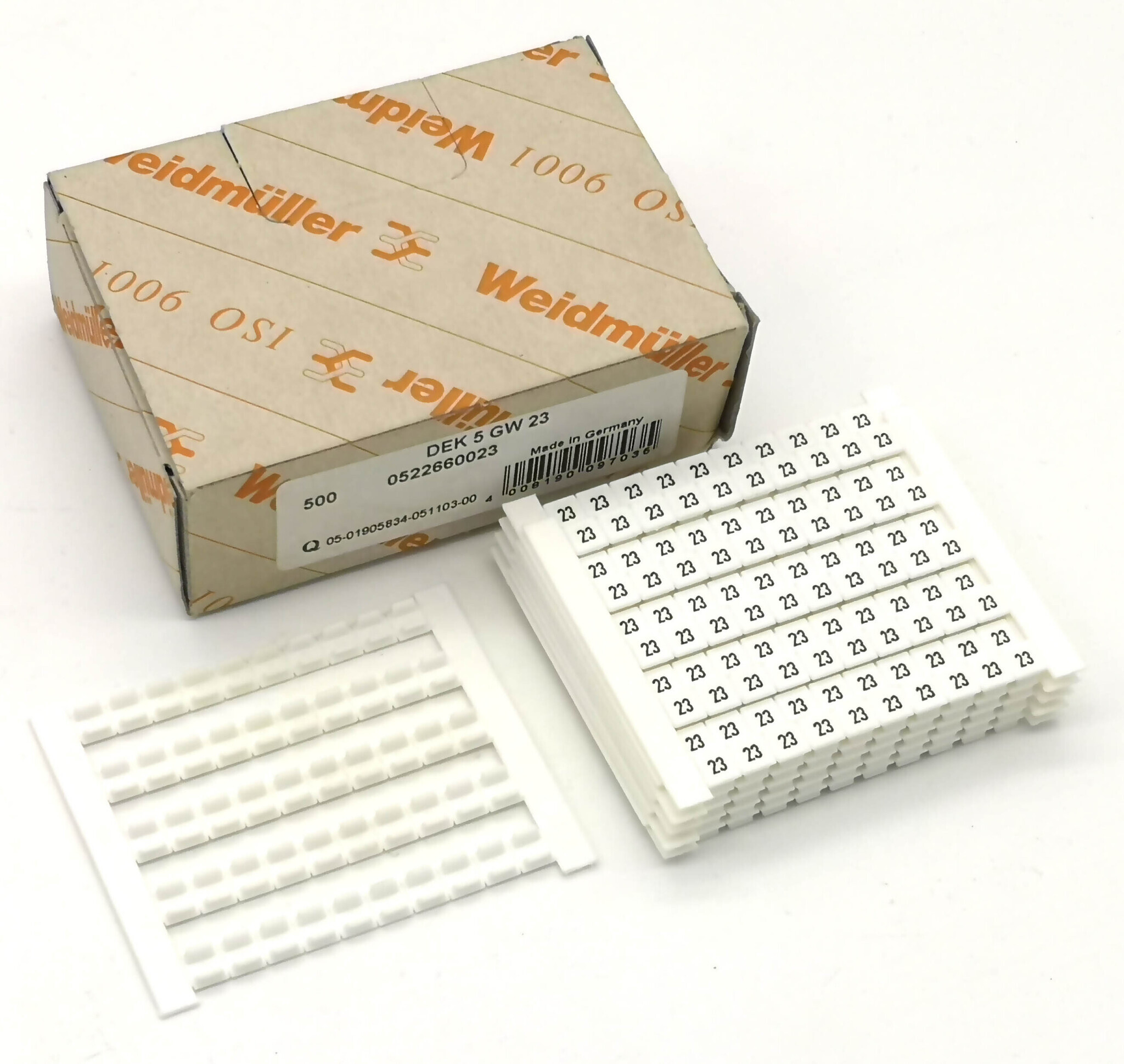 Маркер для клемм 5х5мм dekafix 5 GW 23 (50 шт.) Weidmuller 0522660023